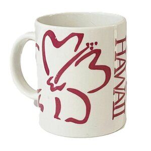 HILO HATTIE Hawaii Vintage Coffee Mug Cup Pink Hibiscus 10 oz